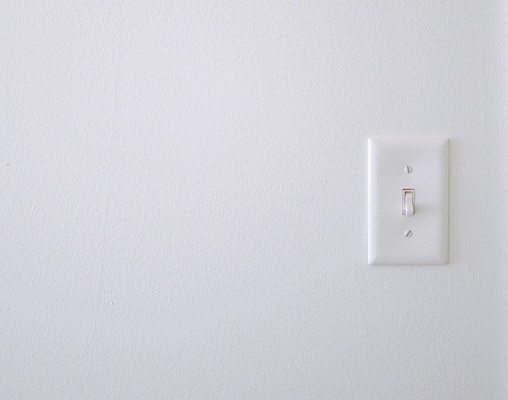 white wall switch