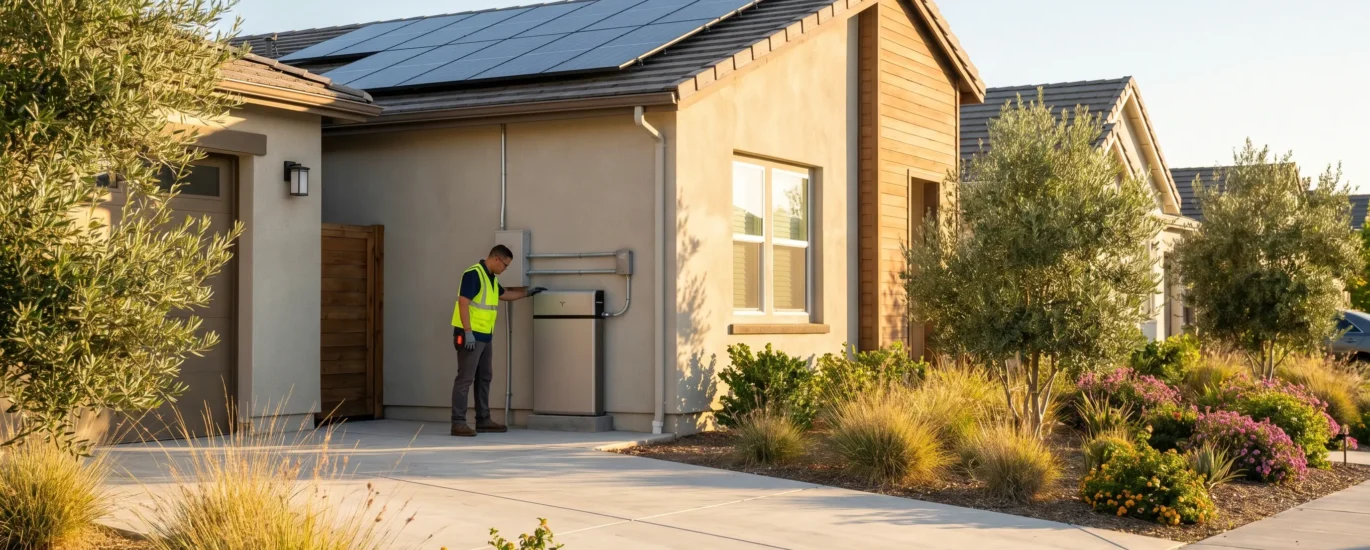 Battery backup Roseville CA by licensed electricians. Home energy storage, Powerwall, permits, and REU interconnection.